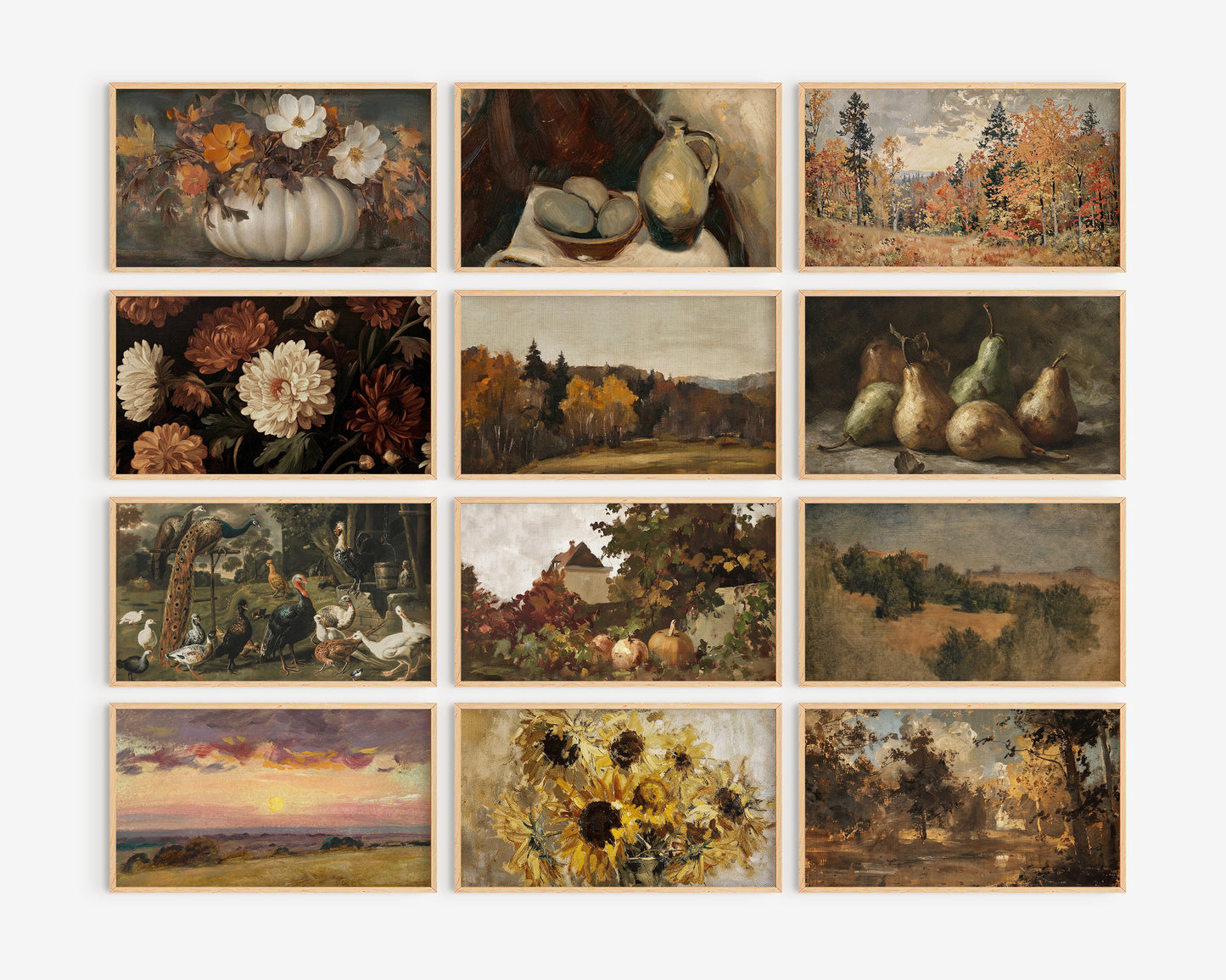 Fall Frame TV Art Bundle, set of 145 autumns screensavers, landscape, botanical floral tv artwork, thanksgiving