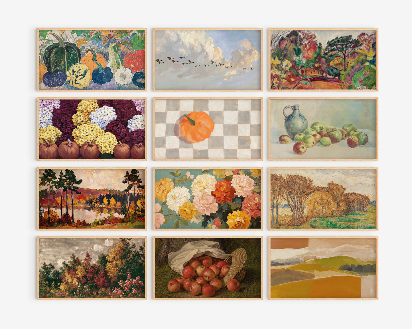 Fall Frame TV Art Bundle, set of  145 autumns screensavers, landscape, botanical floral tv artwork, thanksgiving