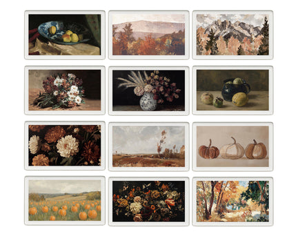 skylight calendar Fall art bundle, set of 145 Autumn screensavers