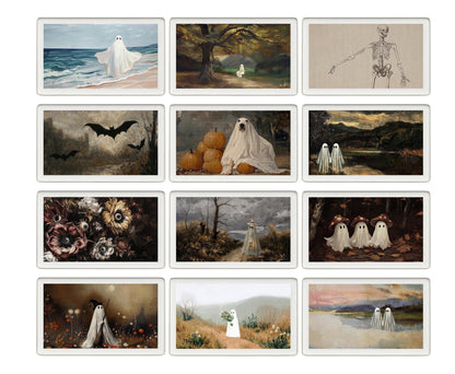 skylight calendar Halloween art bundle, set of 72 screensavers