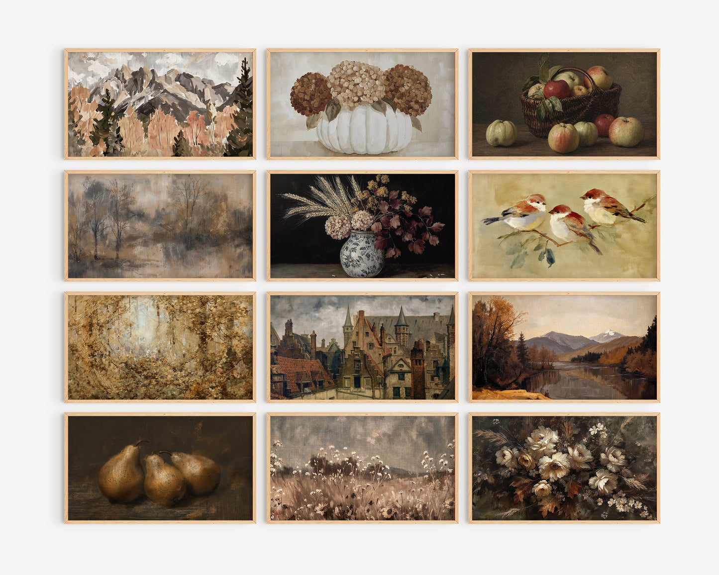 Fall Frame TV Art Bundle, set of  145 autumns screensavers, landscape, botanical floral tv artwork, thanksgiving