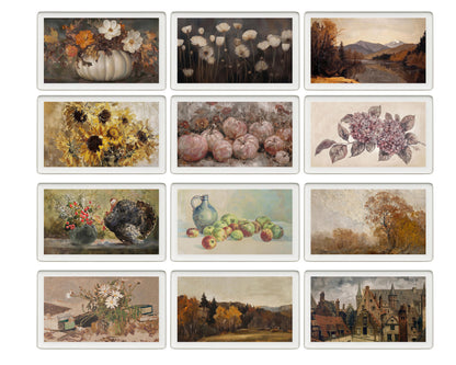 skylight calendar Fall art bundle, set of 145 Autumn screensavers