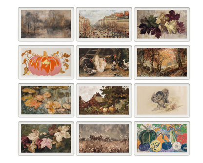 skylight calendar Fall art bundle, set of 145 Autumn screensavers