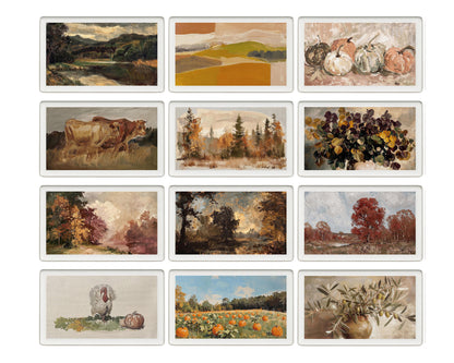 skylight calendar Fall art bundle, set of 145 Autumn screensavers