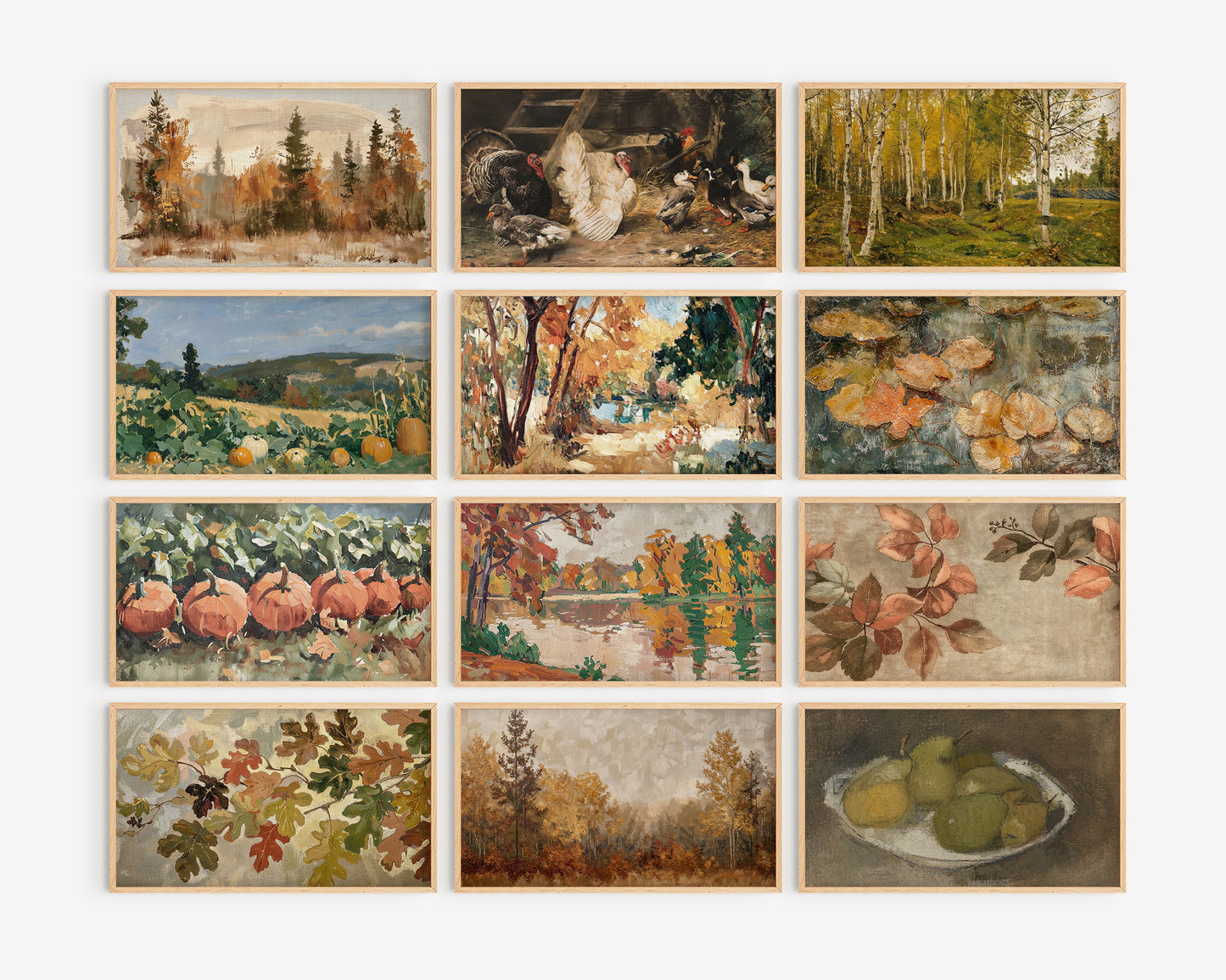 Fall Frame TV Art Bundle, set of  145 autumns screensavers, landscape, botanical floral tv artwork, thanksgiving