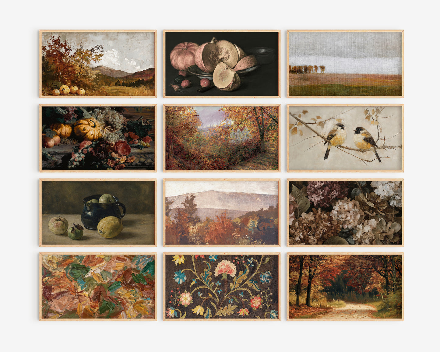 Fall Frame TV Art Bundle, set of  145 autumns screensavers, landscape, botanical floral tv artwork, thanksgiving