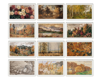 skylight calendar Fall art bundle, set of 145 Autumn screensavers