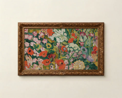 Abstract Floral Garden Frame TV Art | Cottagecore Maximalist