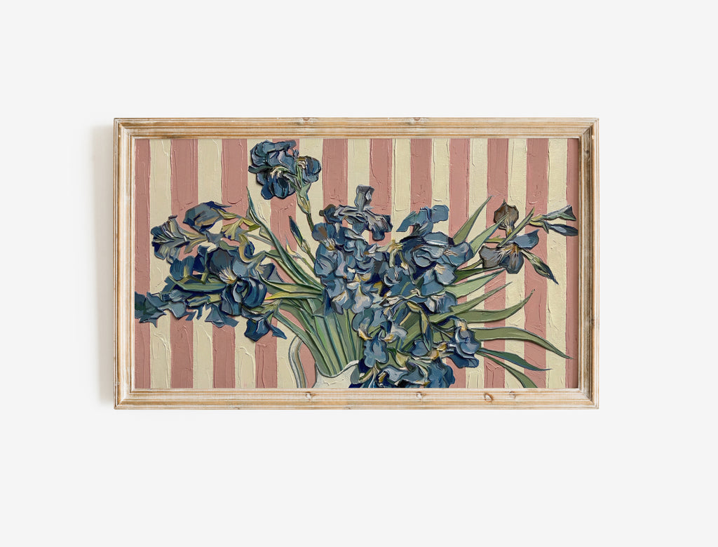Blue Iris Frame TV Art