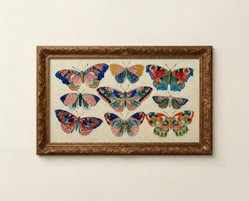 Butterflies Frame TV Art, Textured Colorful