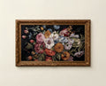 moody dark Floral Frame TV Art