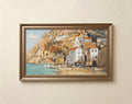 Painterly Amalfi Coast landscape art for Frame TV in warm terracotta and turquoise summer tones