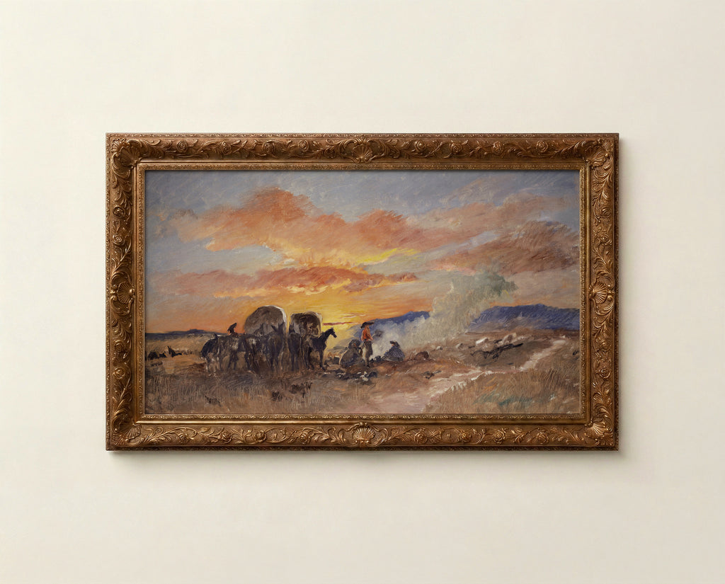 Western Sunset | Vintage Art Frame TV Art