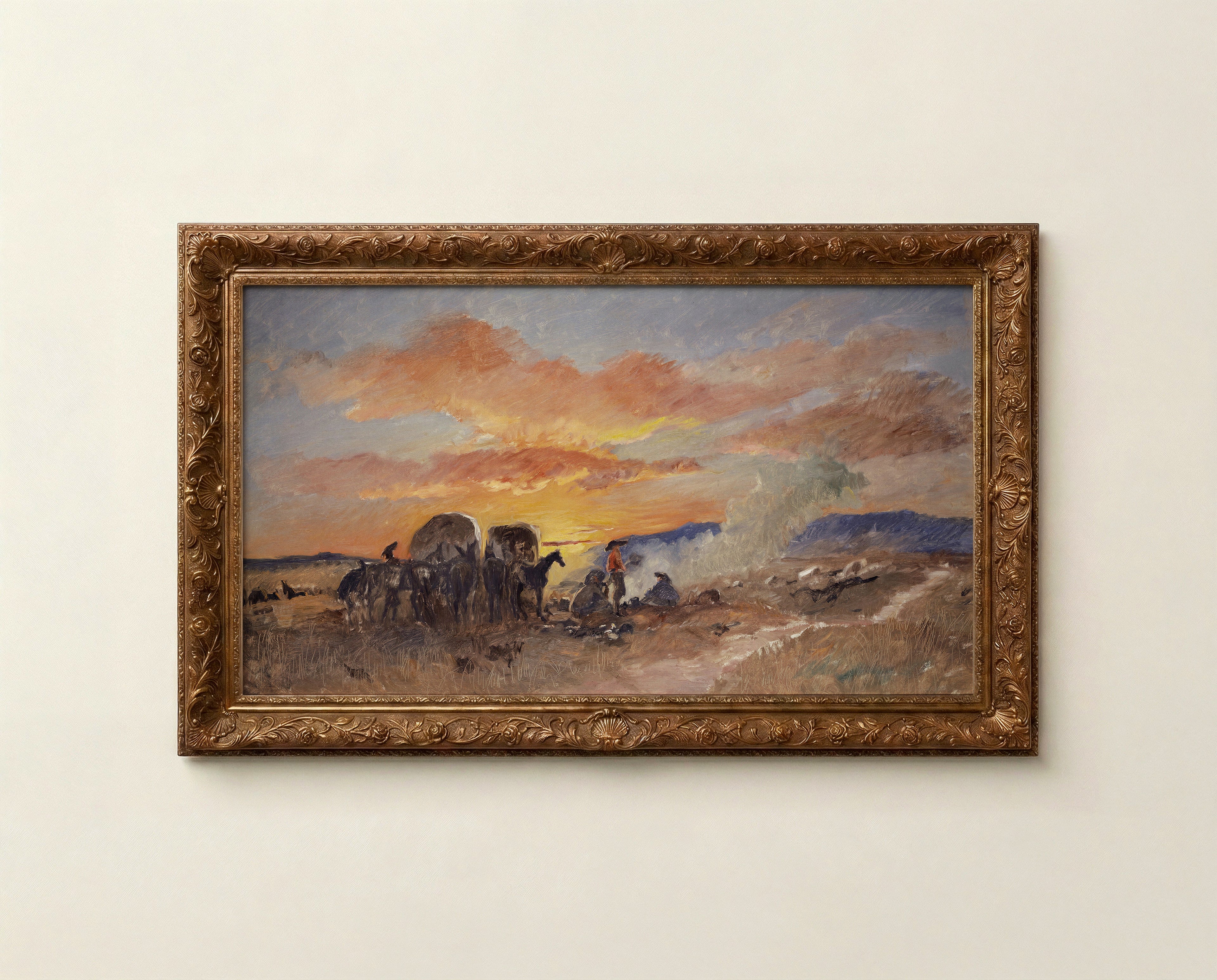 Western Sunset | Vintage Art Frame TV Art