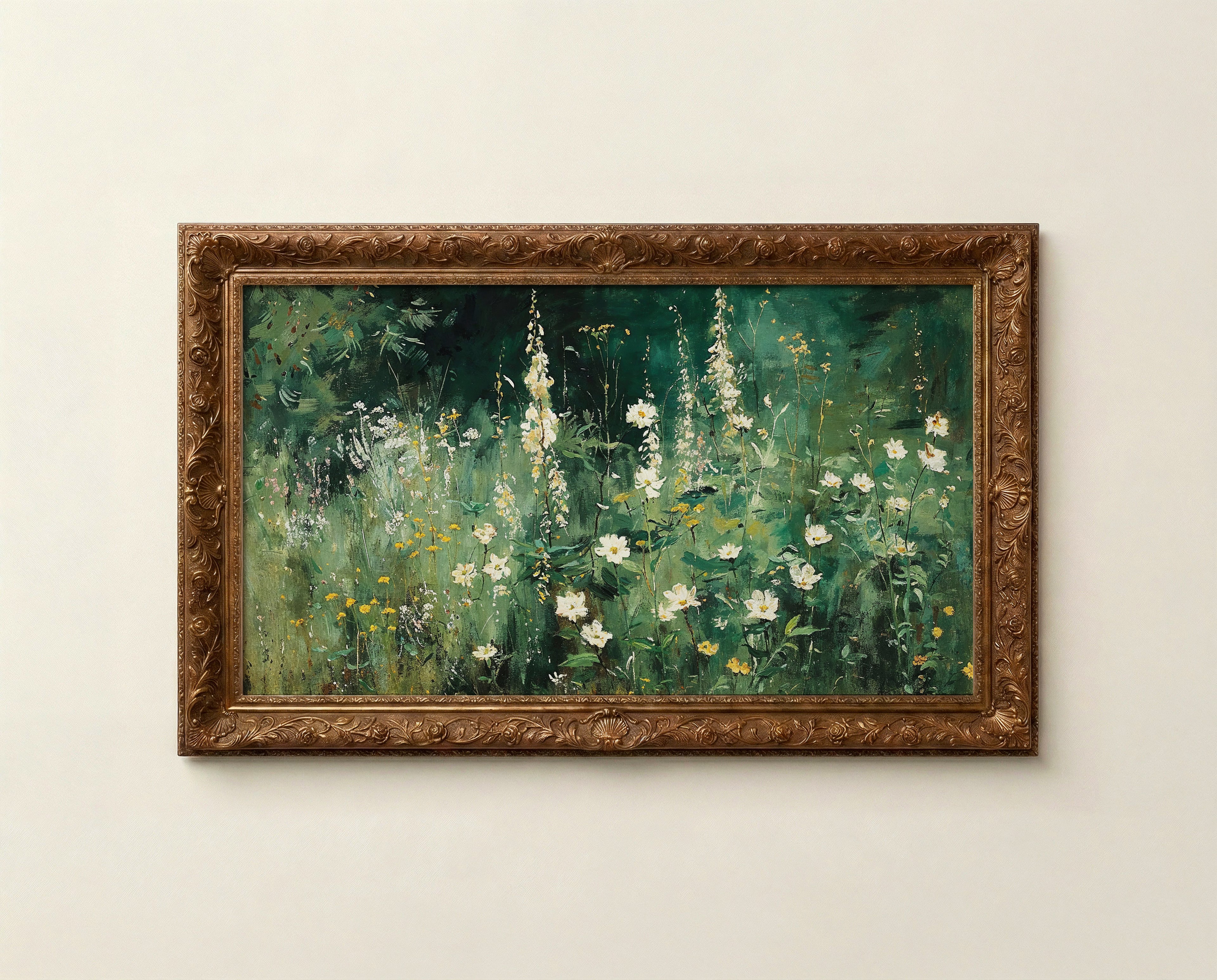 Green Meadow Wildflowers | Cottagecore Frame TV Art
