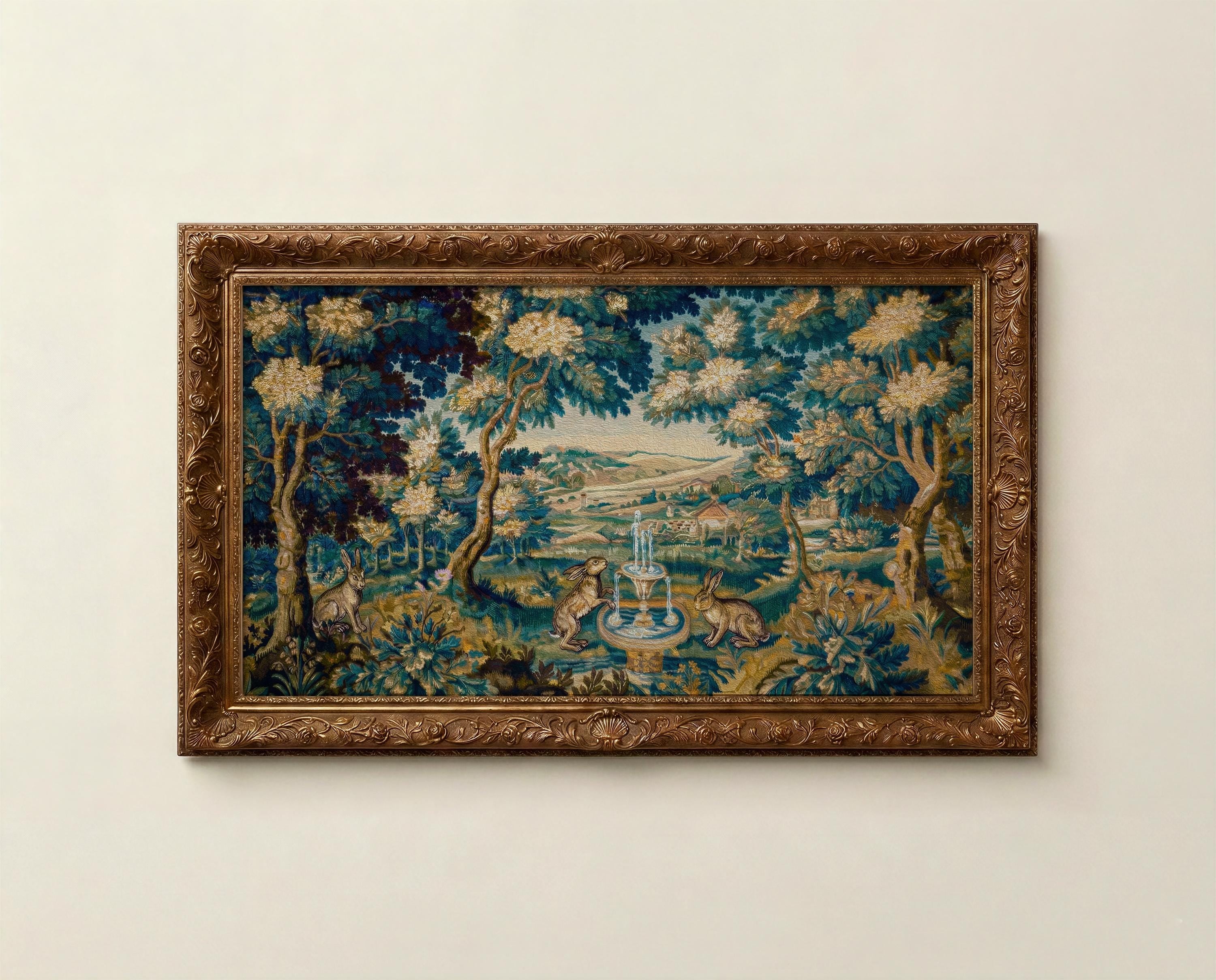 Garden Bunny Frame TV Art