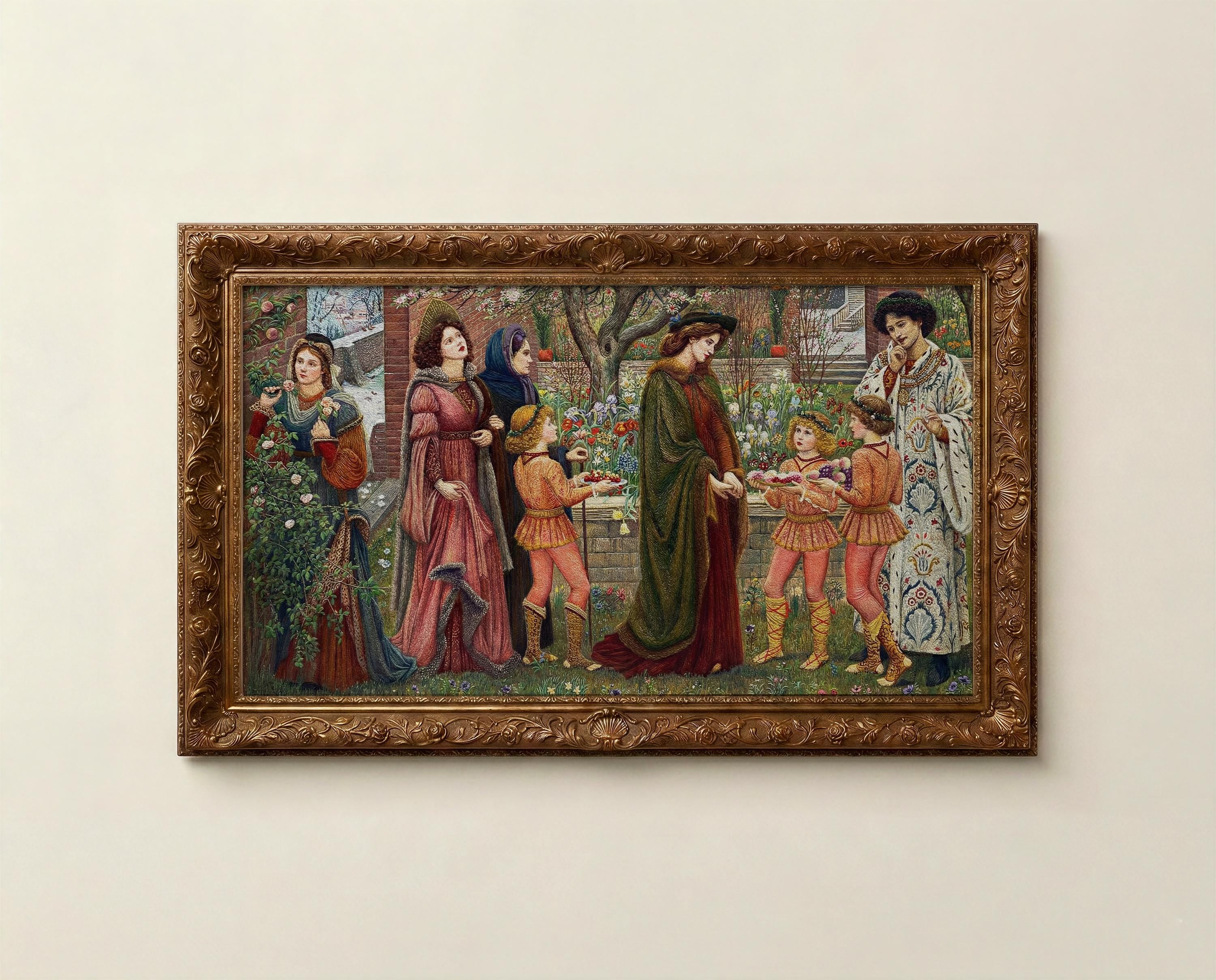Medieval Garden Frame TV Art