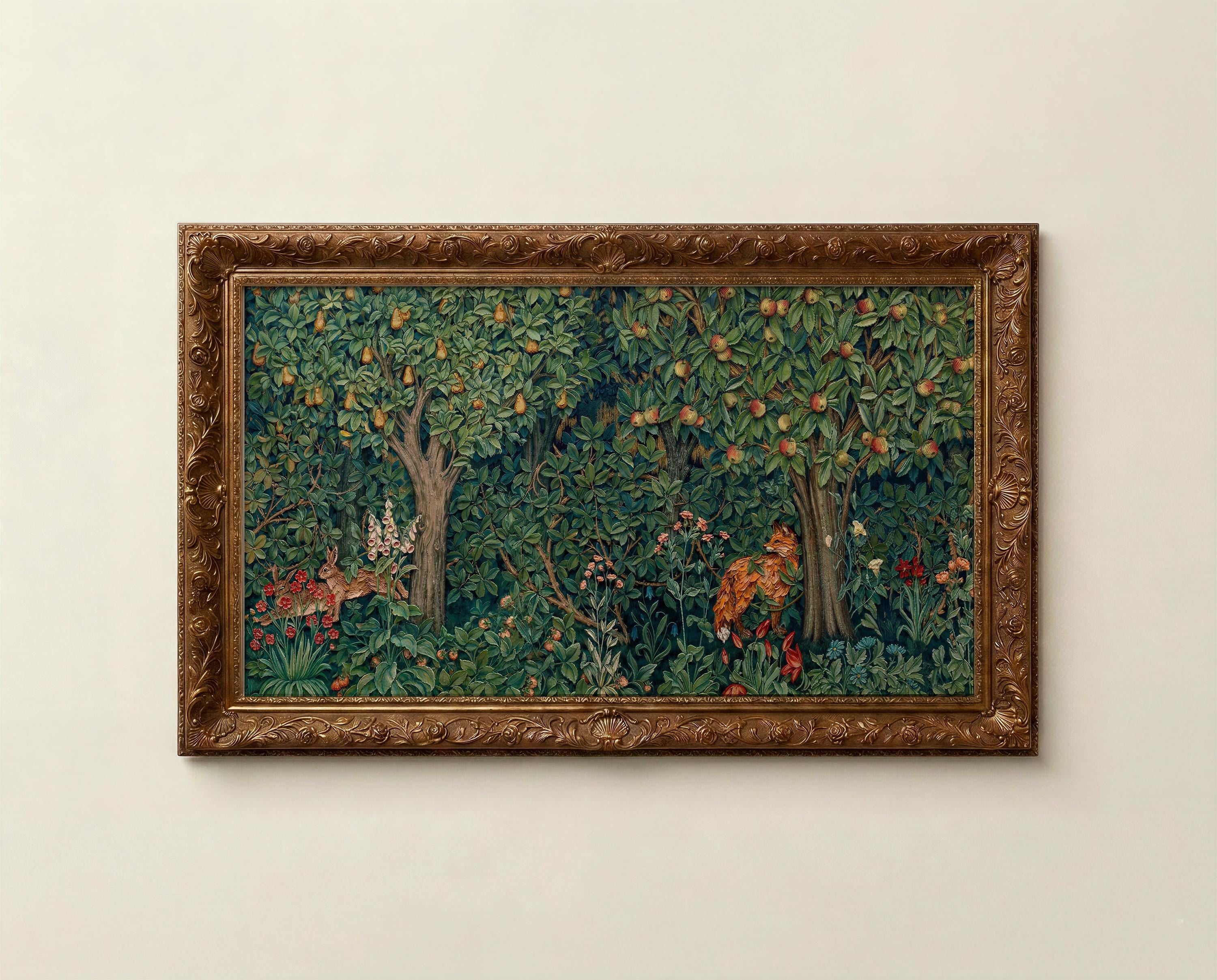 Rabbit and Fox Frame TV Art