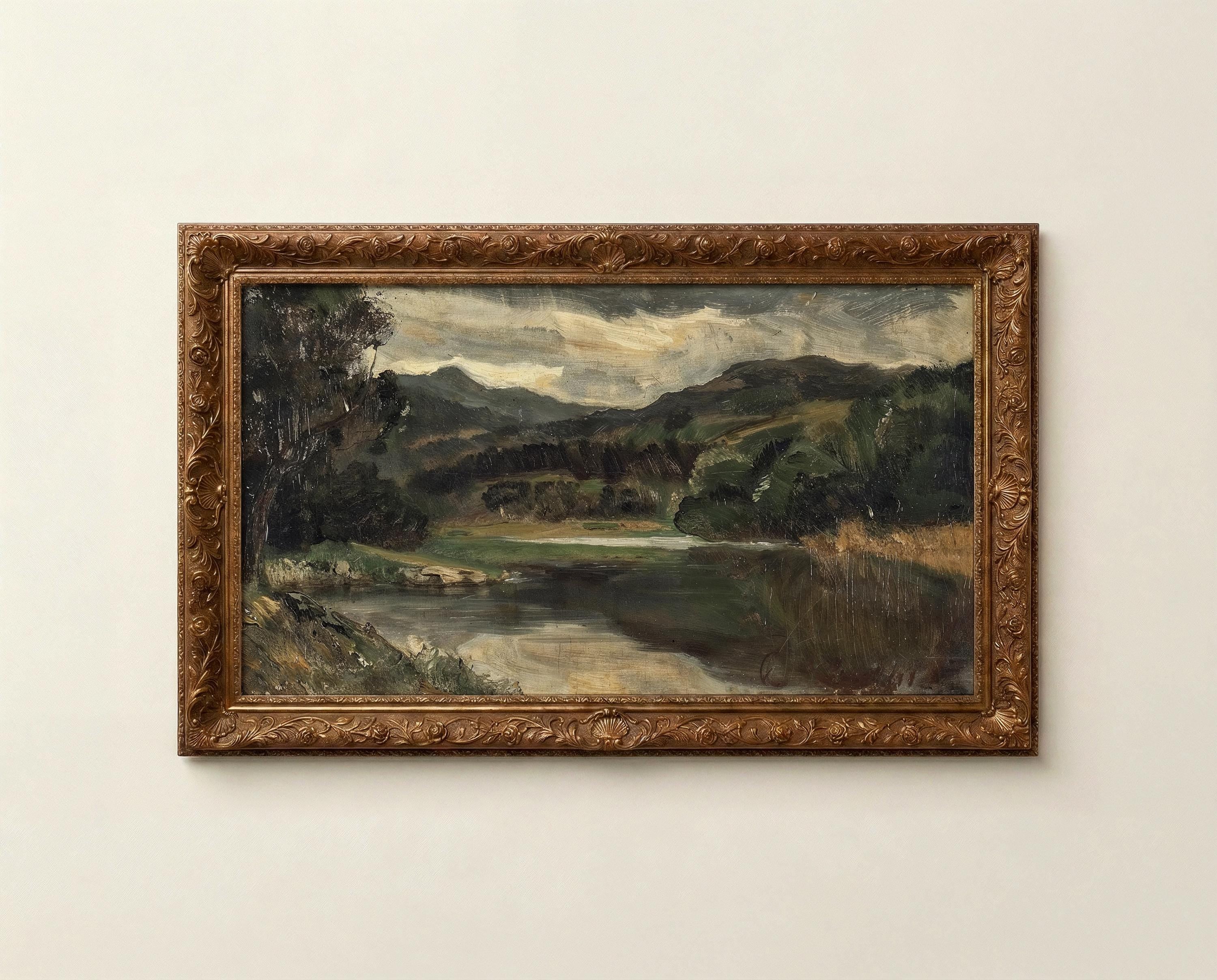 River Landscape Frame TV Art