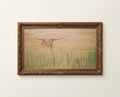 Longhorn Cow Frame TV Art