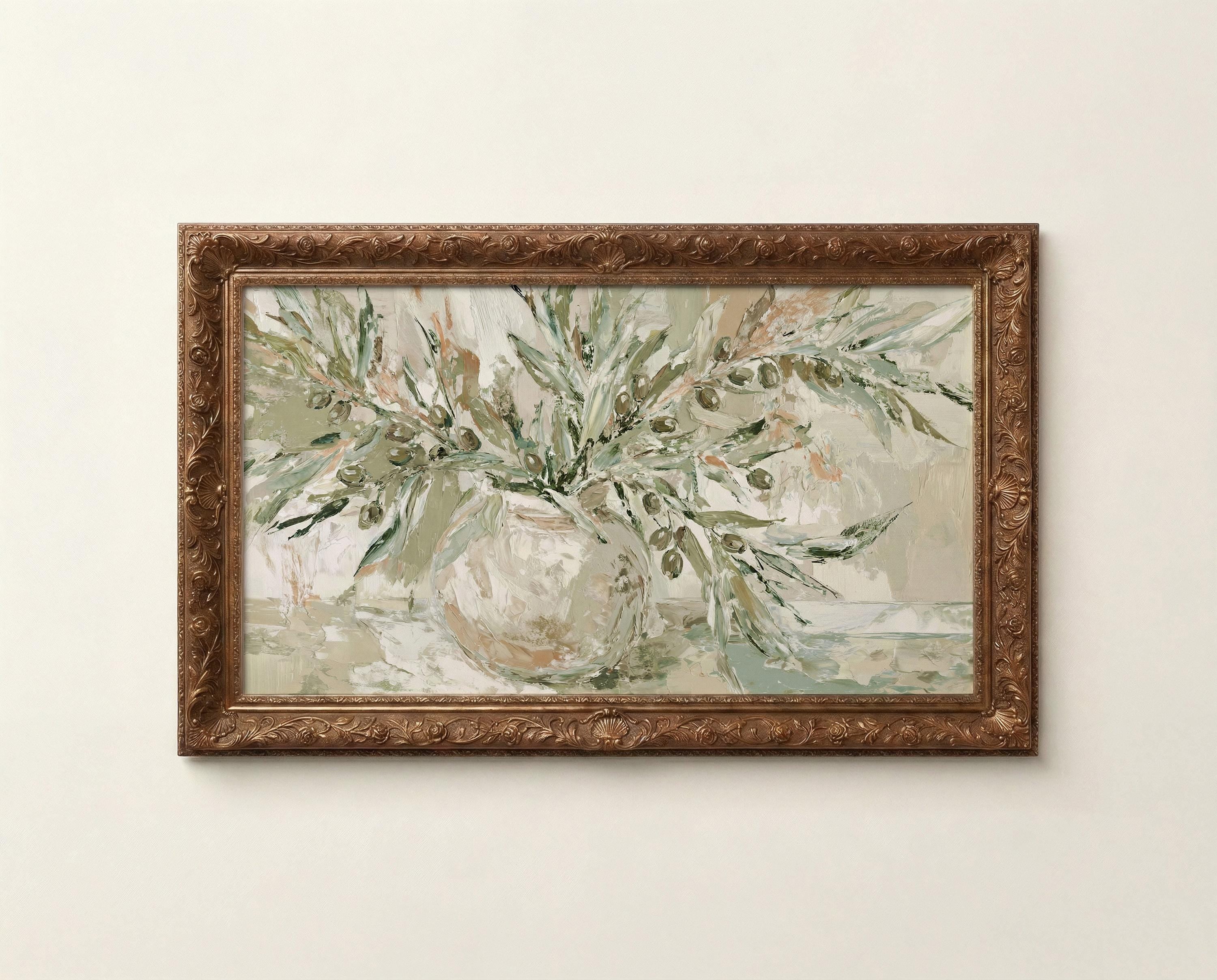 Olive Branch Frame TV Art