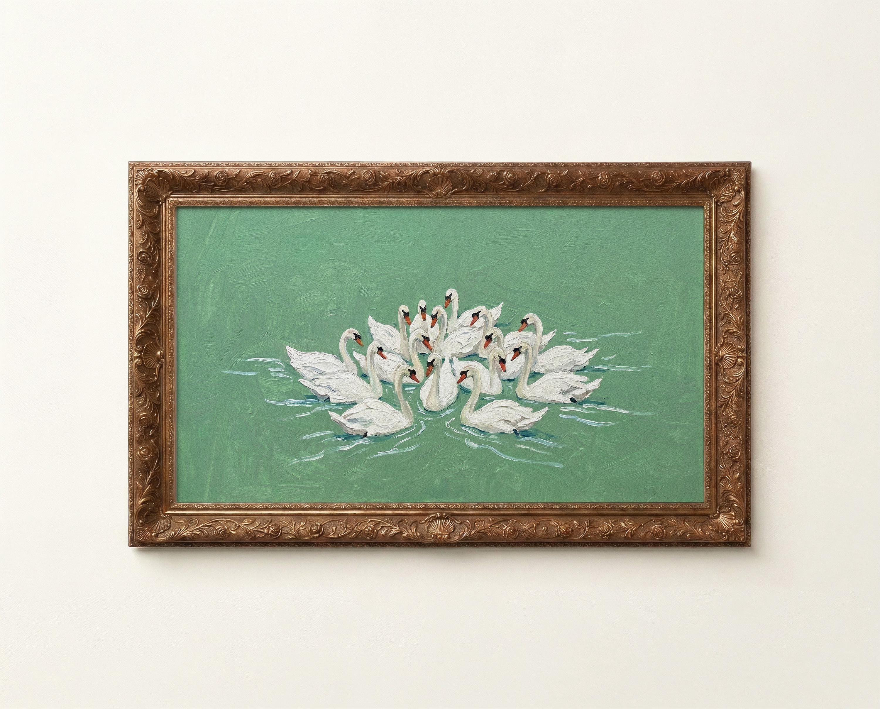 Swans Frame TV Art