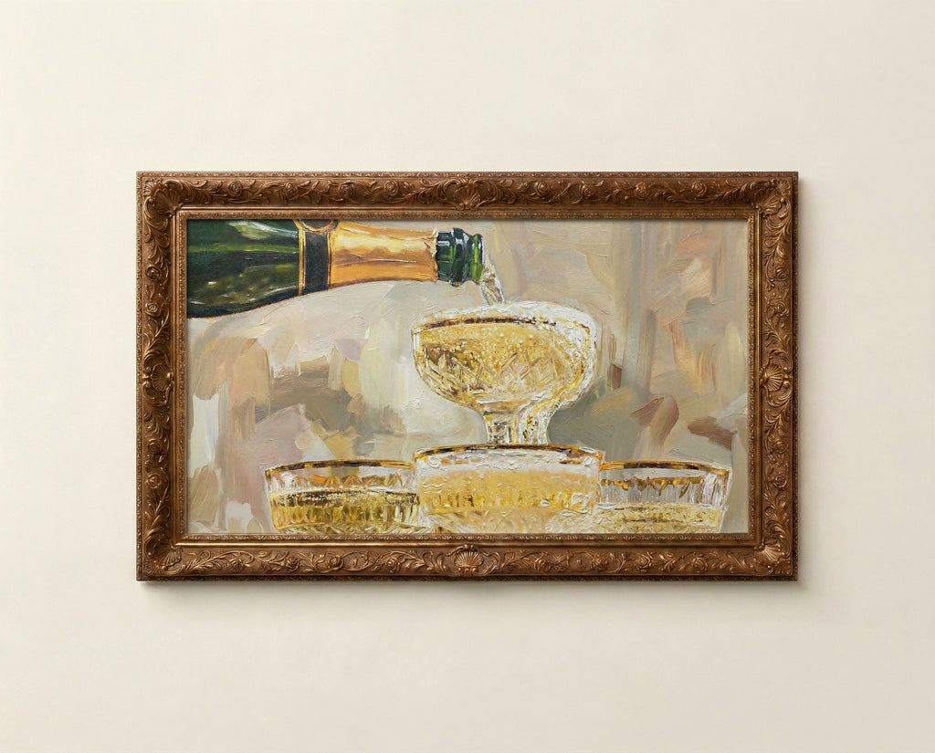 Champagne Frame TV Art