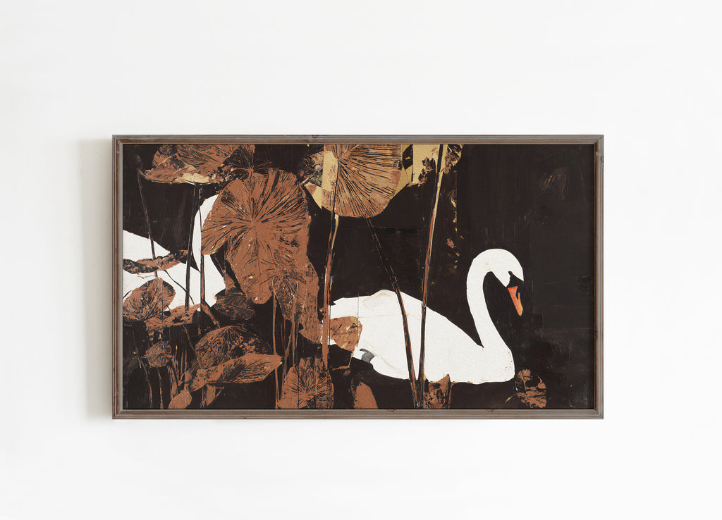 Moody Swans Frame TV Art