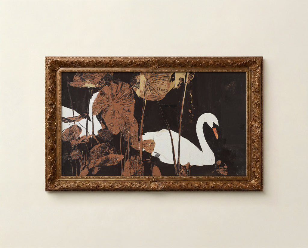 Moody Swans Frame TV Art
