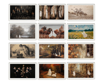 skylight calendar Halloween art bundle, set of 72 screensavers
