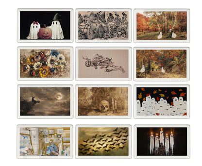 skylight calendar Halloween art bundle, set of 72 screensavers
