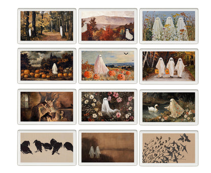 skylight calendar Halloween art bundle, set of 72 screensavers