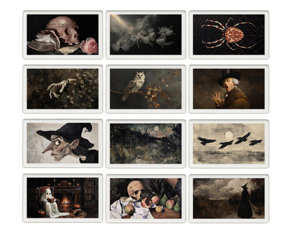 skylight calendar Halloween art bundle, set of 72 screensavers